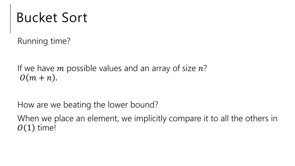 bucket sort