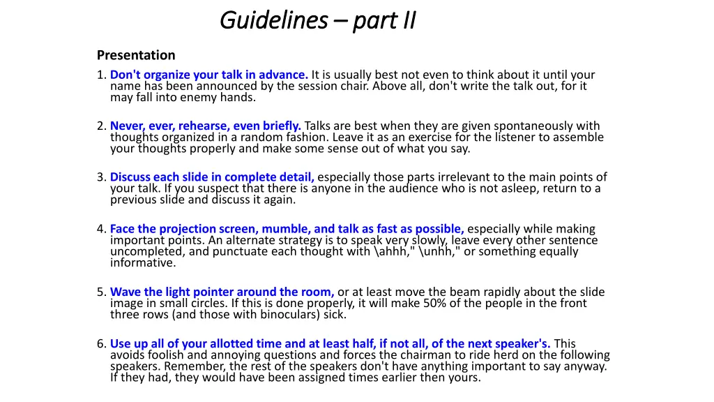 guidelines guidelines part ii