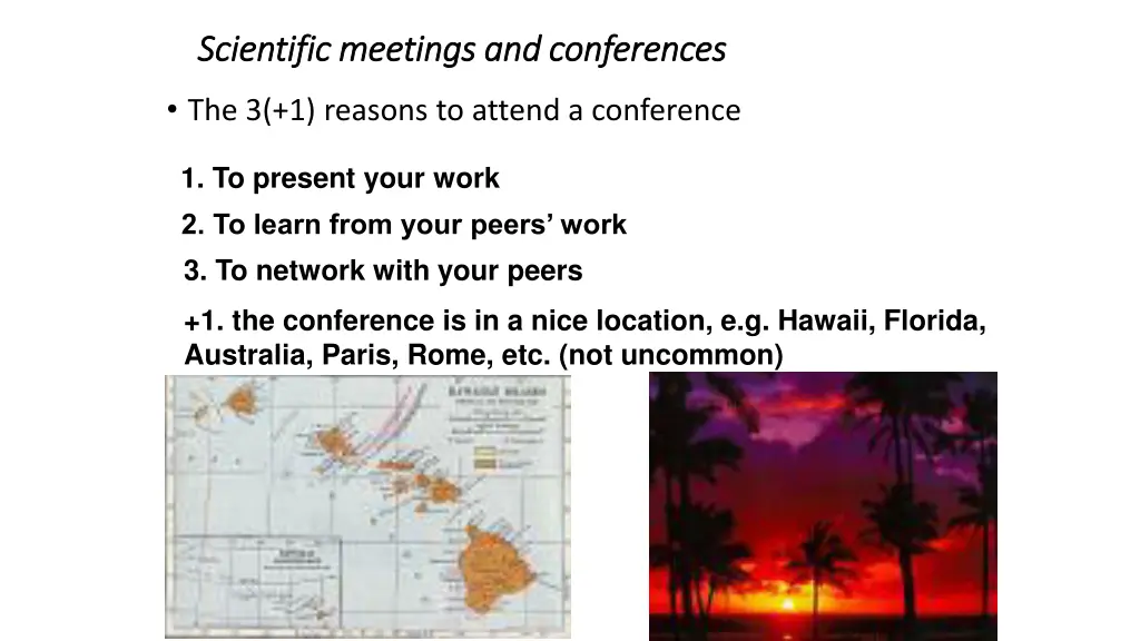 scientific meetings and conferences scientific