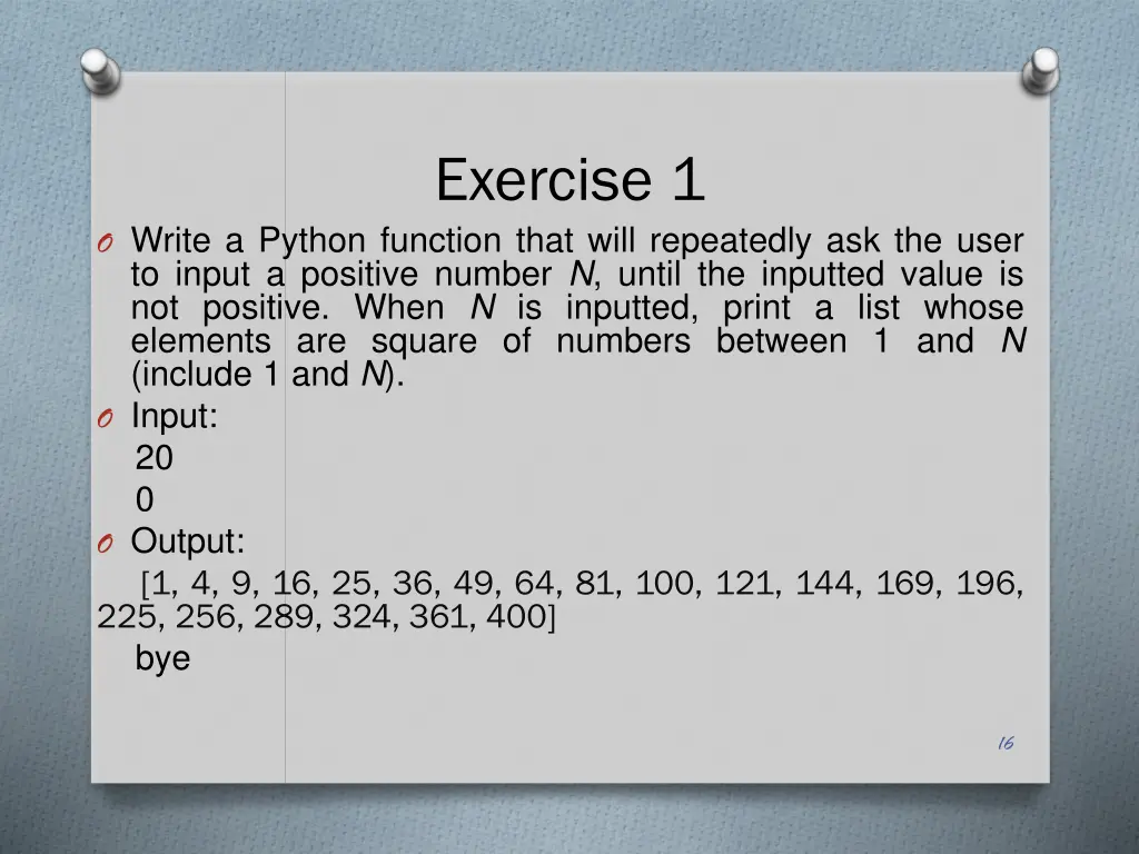 exercise 1