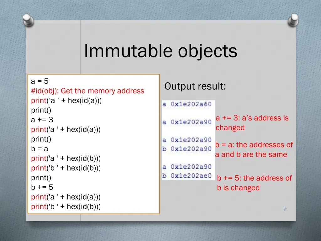 immutable objects