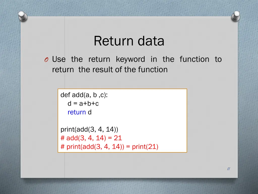 return data