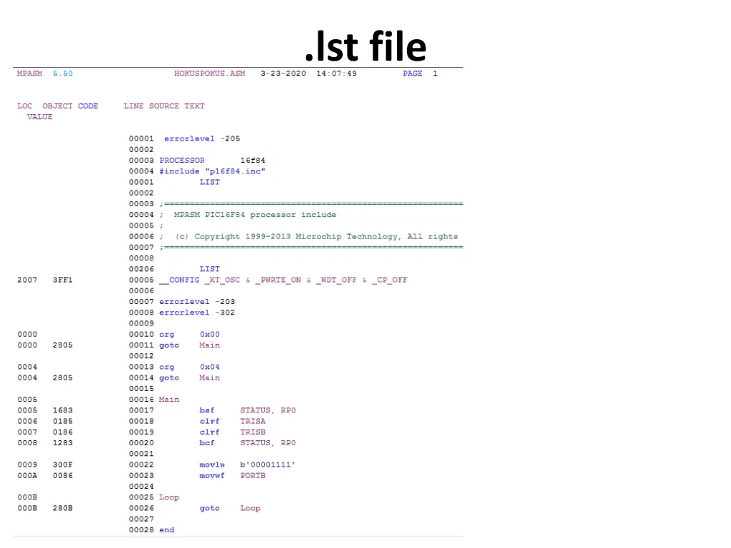 lst file