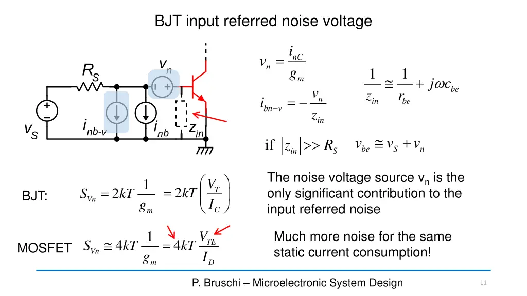 bjt input referred noise voltage