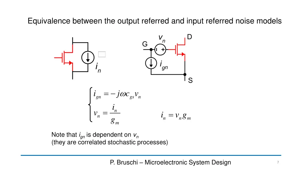 equivalence between the output referred and input 1