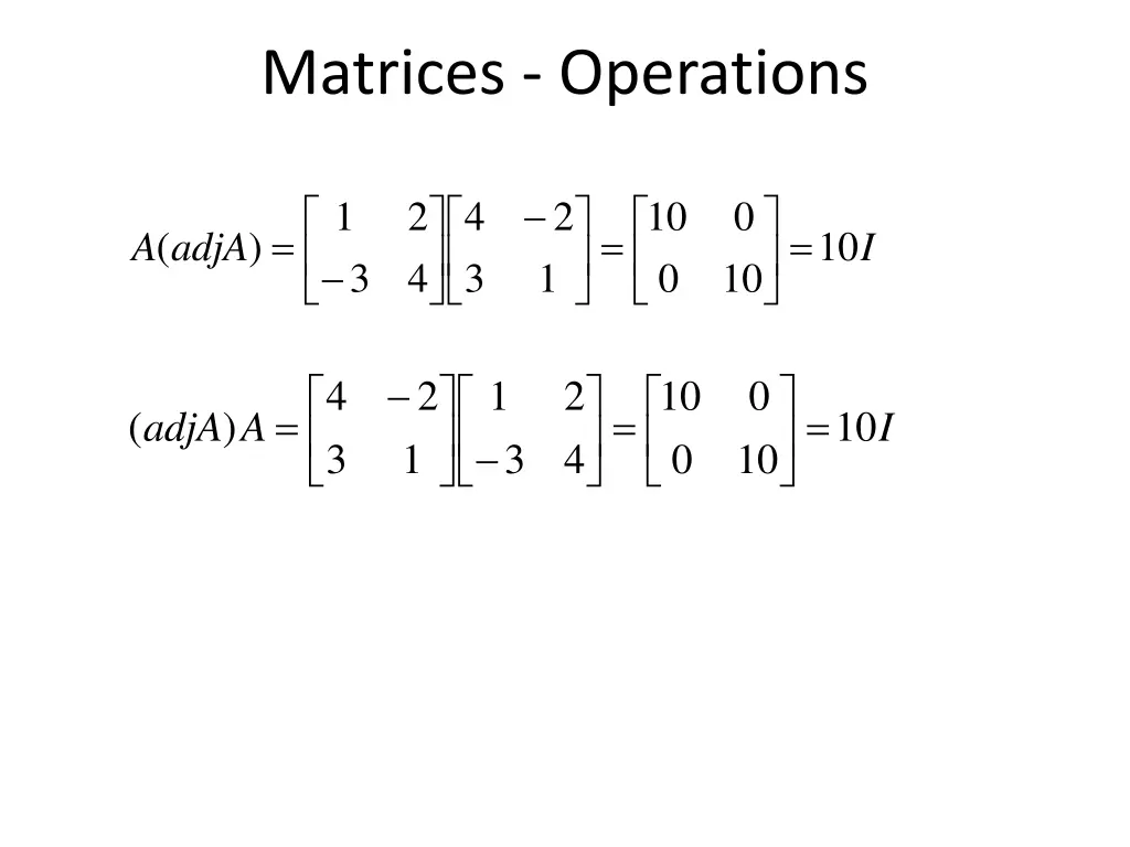 matrices operations 1