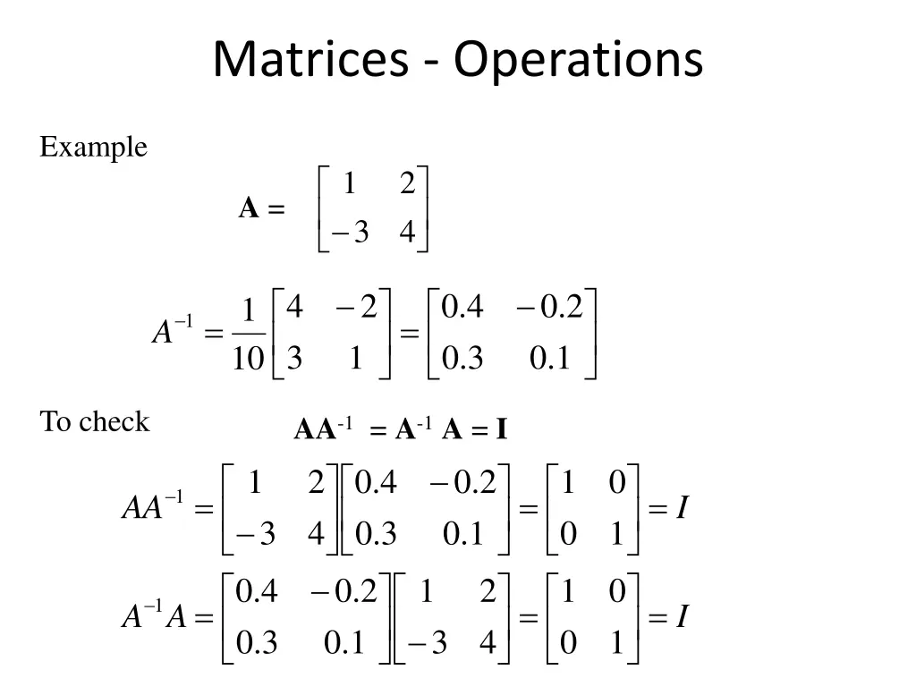 matrices operations 3