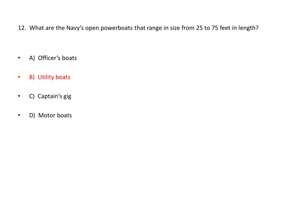 12 what are the navy s open powerboats that range