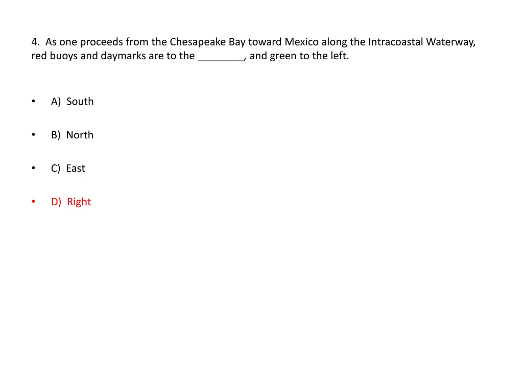 4 as one proceeds from the chesapeake bay toward