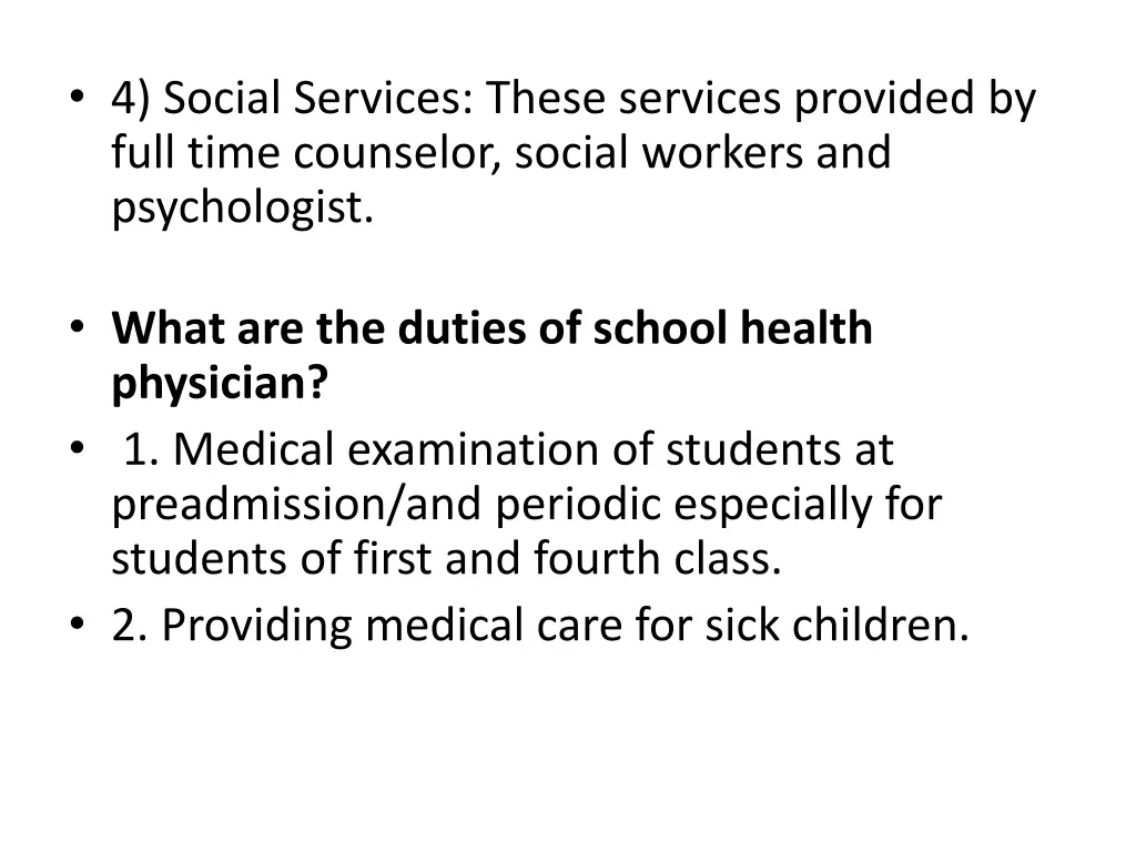 4 social services these services provided by full