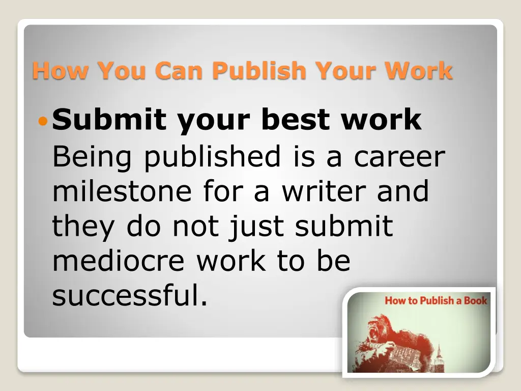 how you can publish your work 1