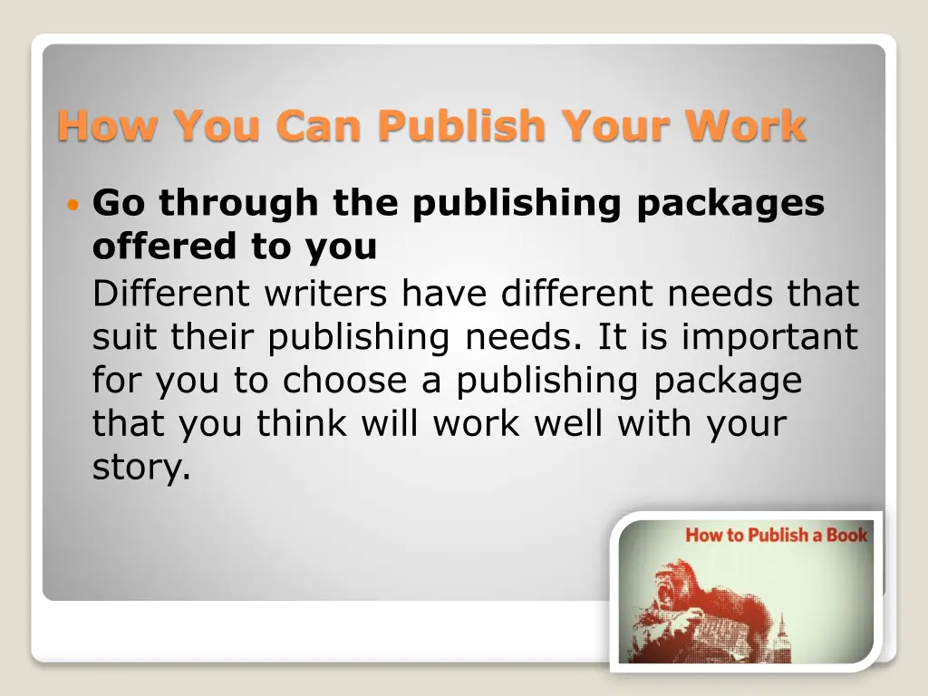 how you can publish your work 2