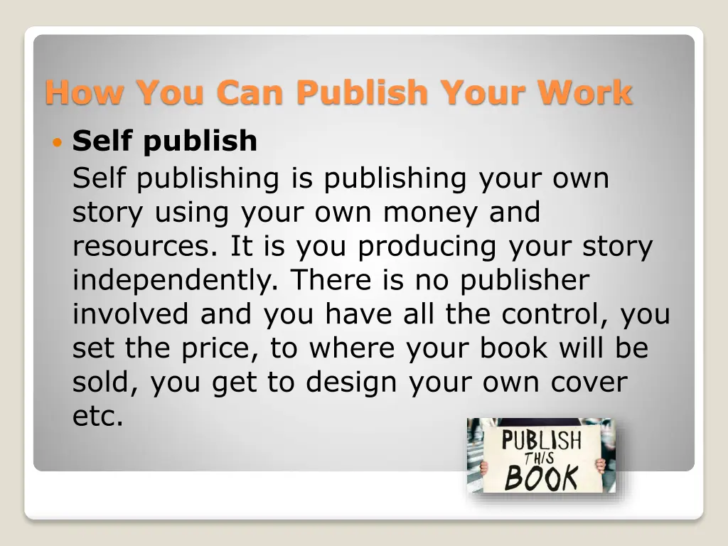 how you can publish your work 3