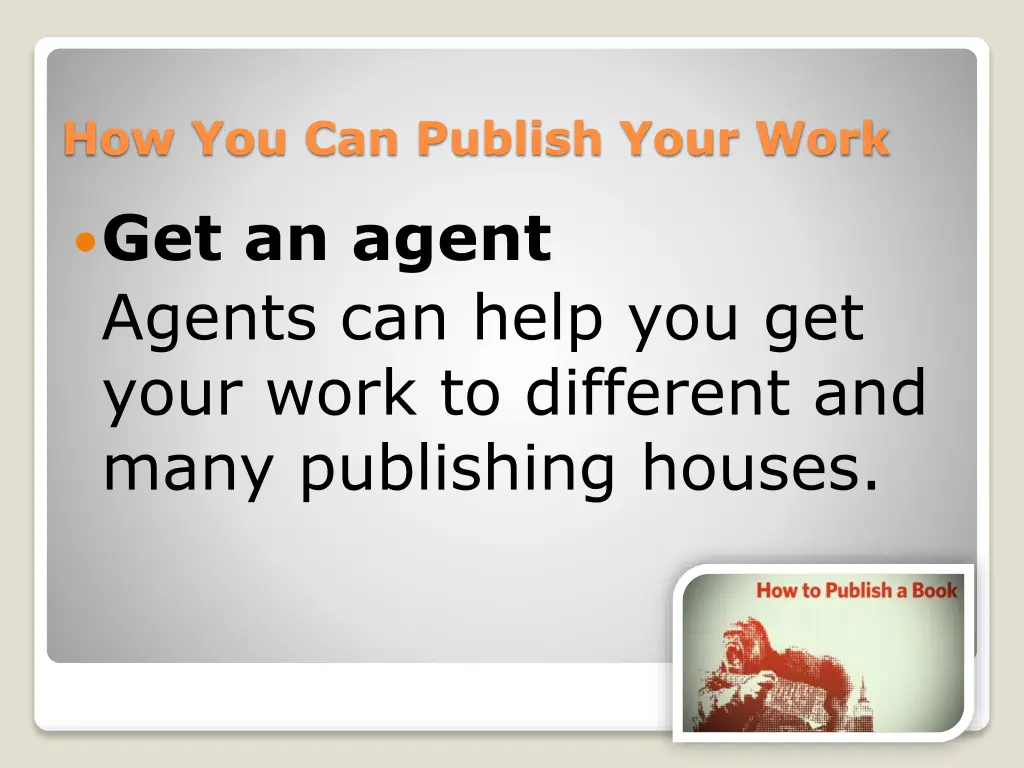 how you can publish your work