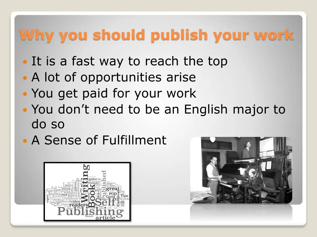 why you should publish your work