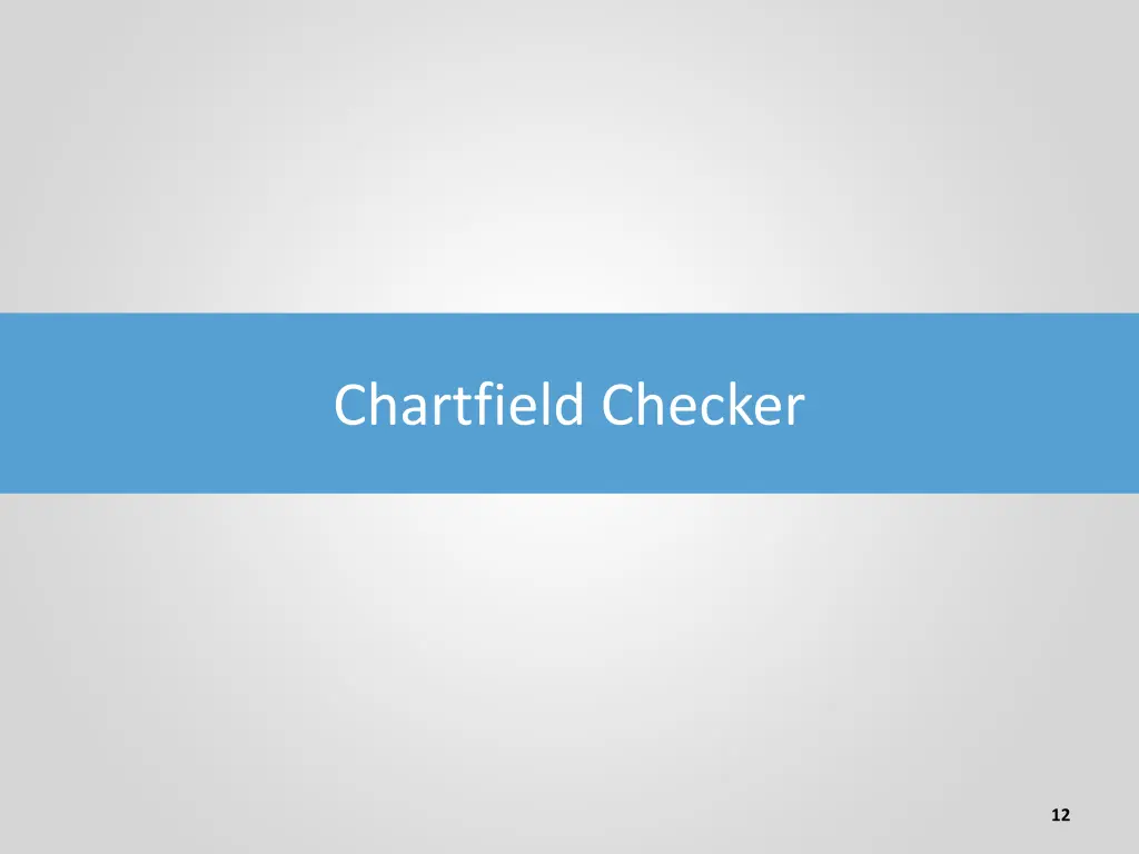 chartfield checker