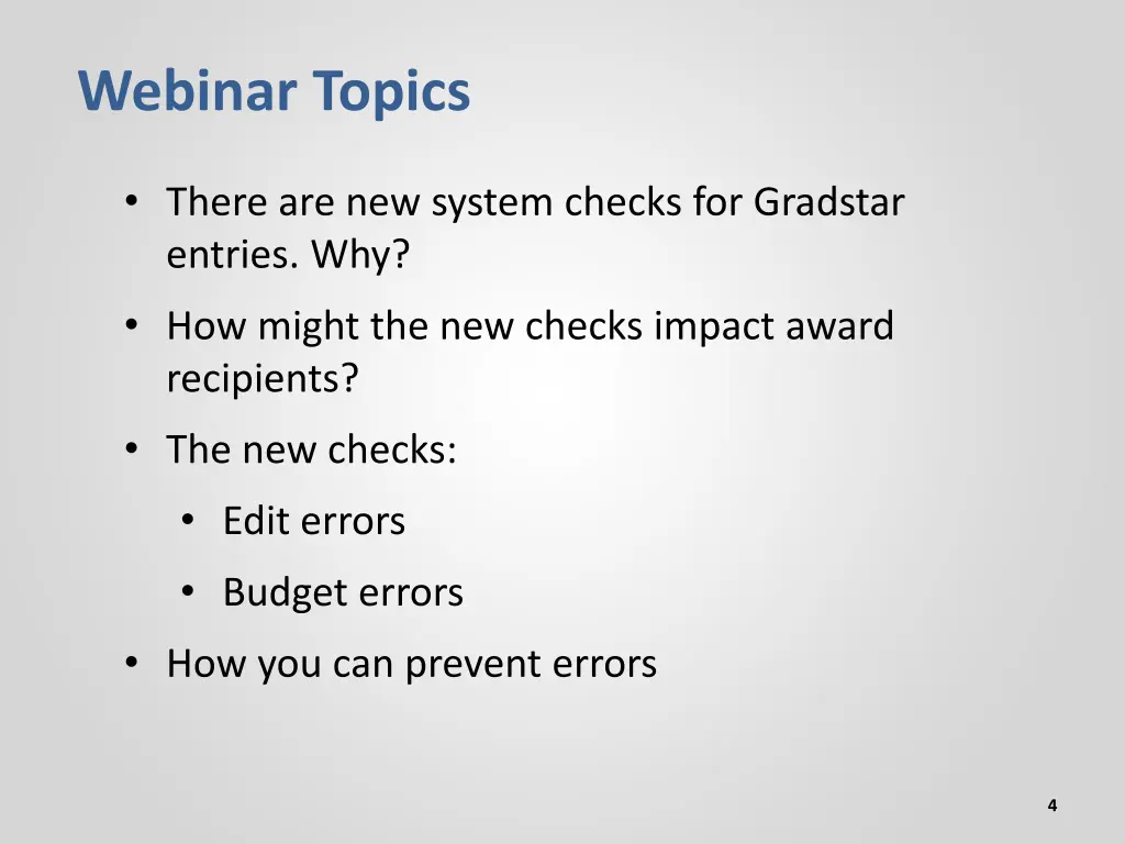webinar topics