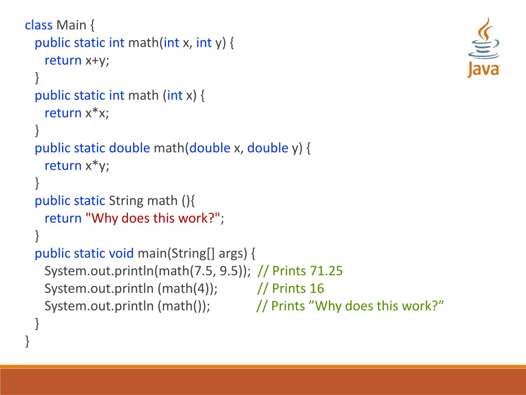 class main public static int math