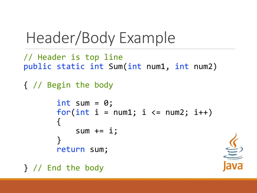 header body example