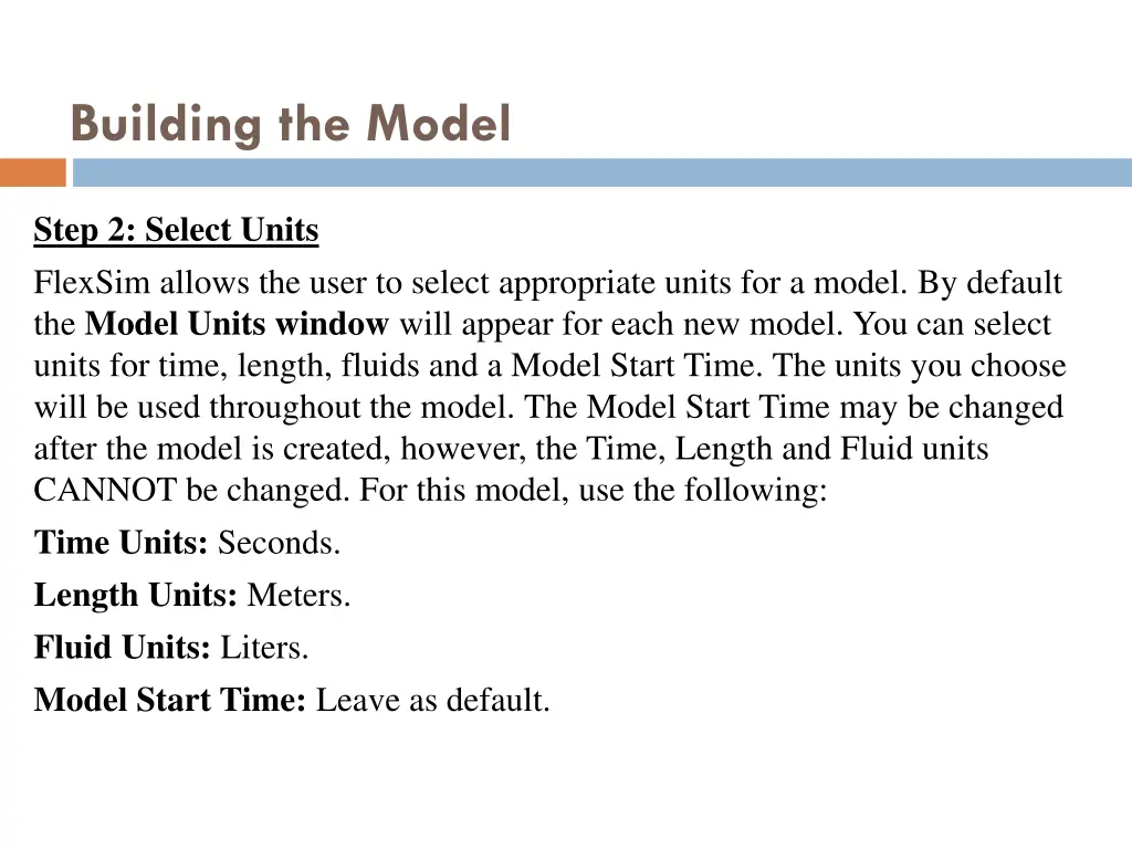 building the model 1