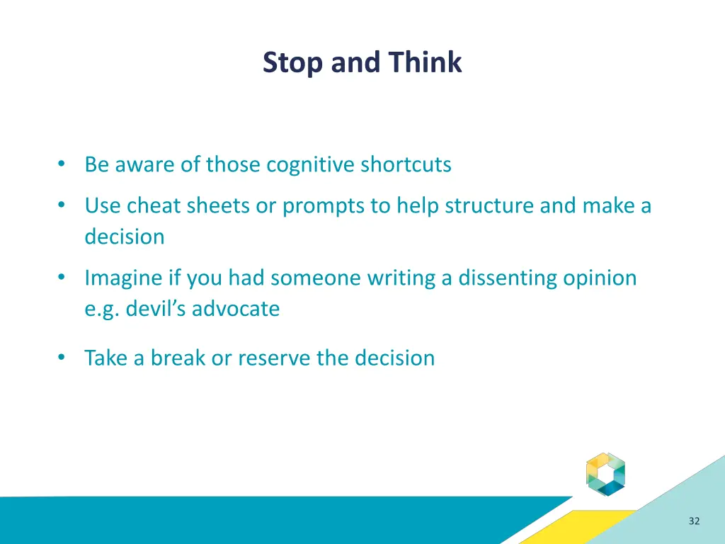stop and think