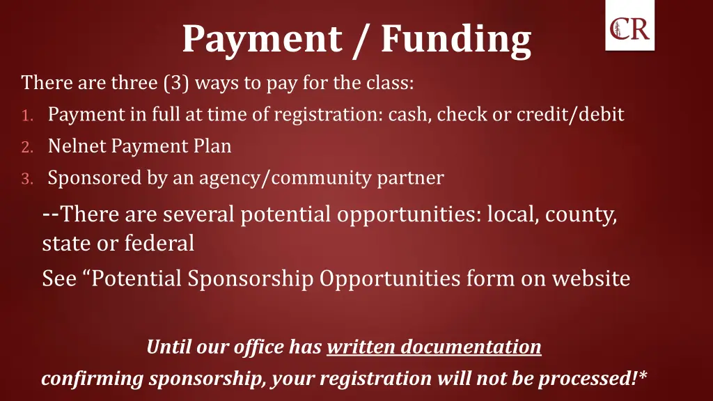 payment funding there are three 3 ways