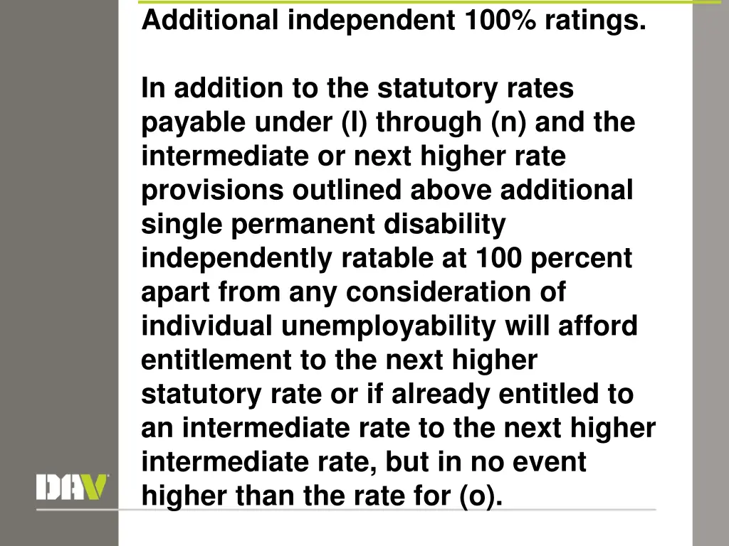 additional independent 100 ratings