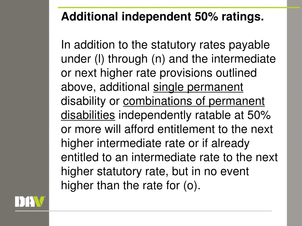 additional independent 50 ratings