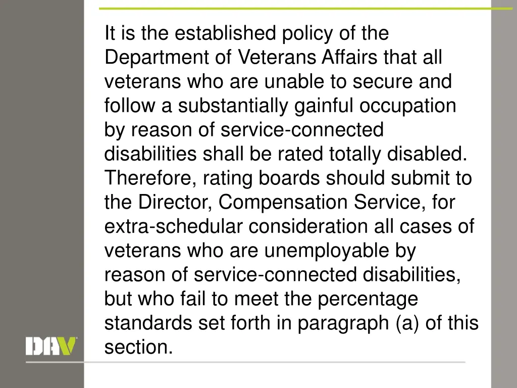 it is the established policy of the department 1