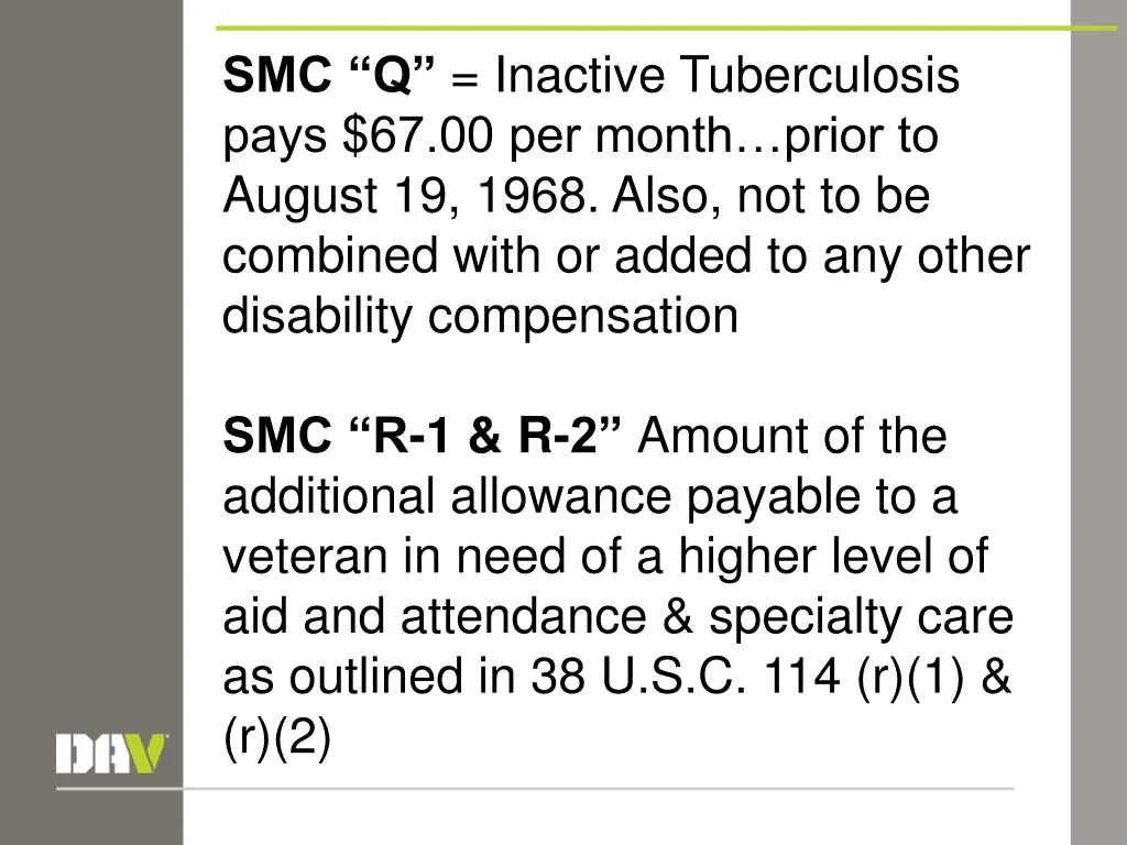 smc q inactive tuberculosis pays 67 00 per month