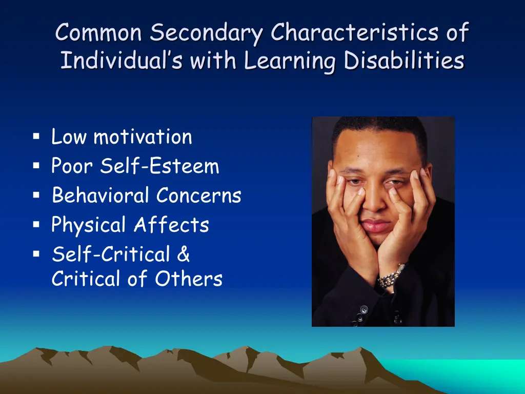 common secondary characteristics of individual