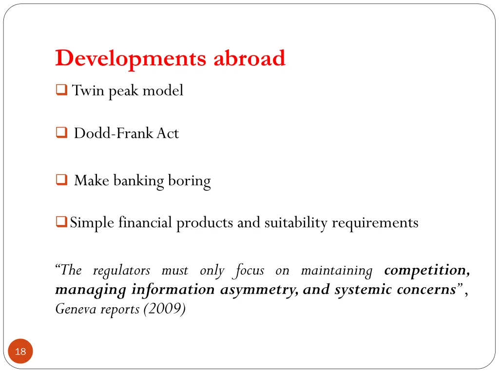 developments abroad