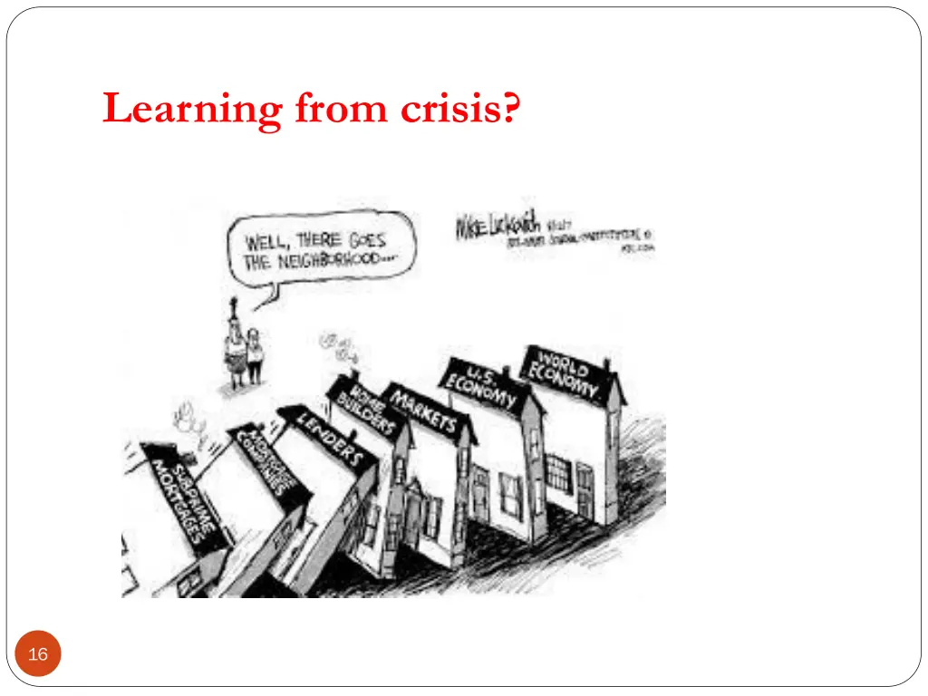 learning from crisis