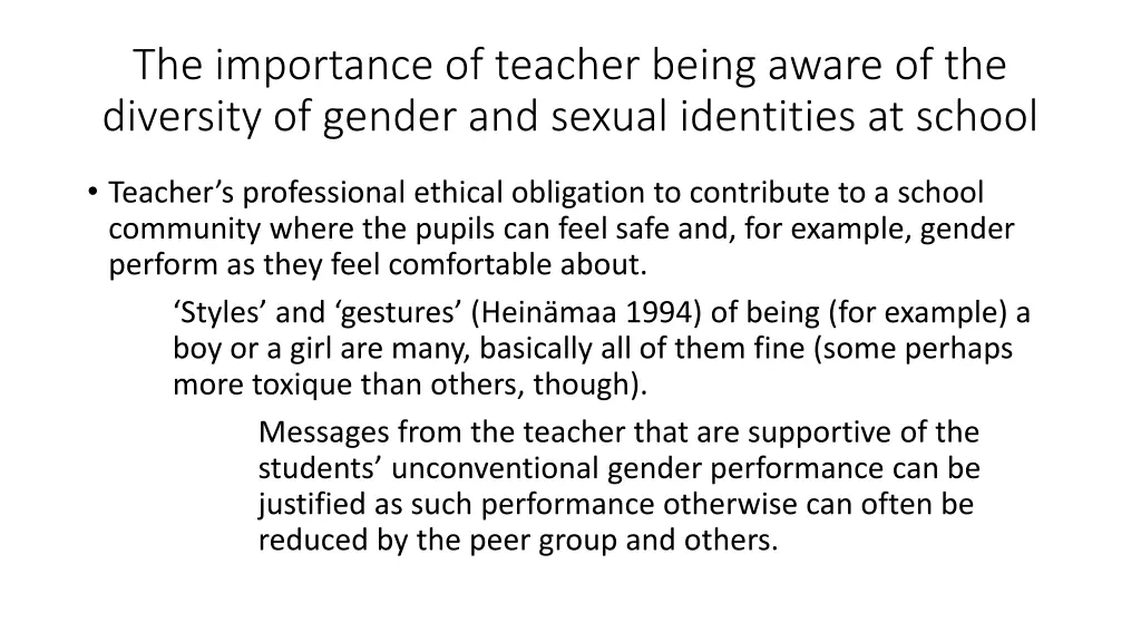 the importance of teacher being aware