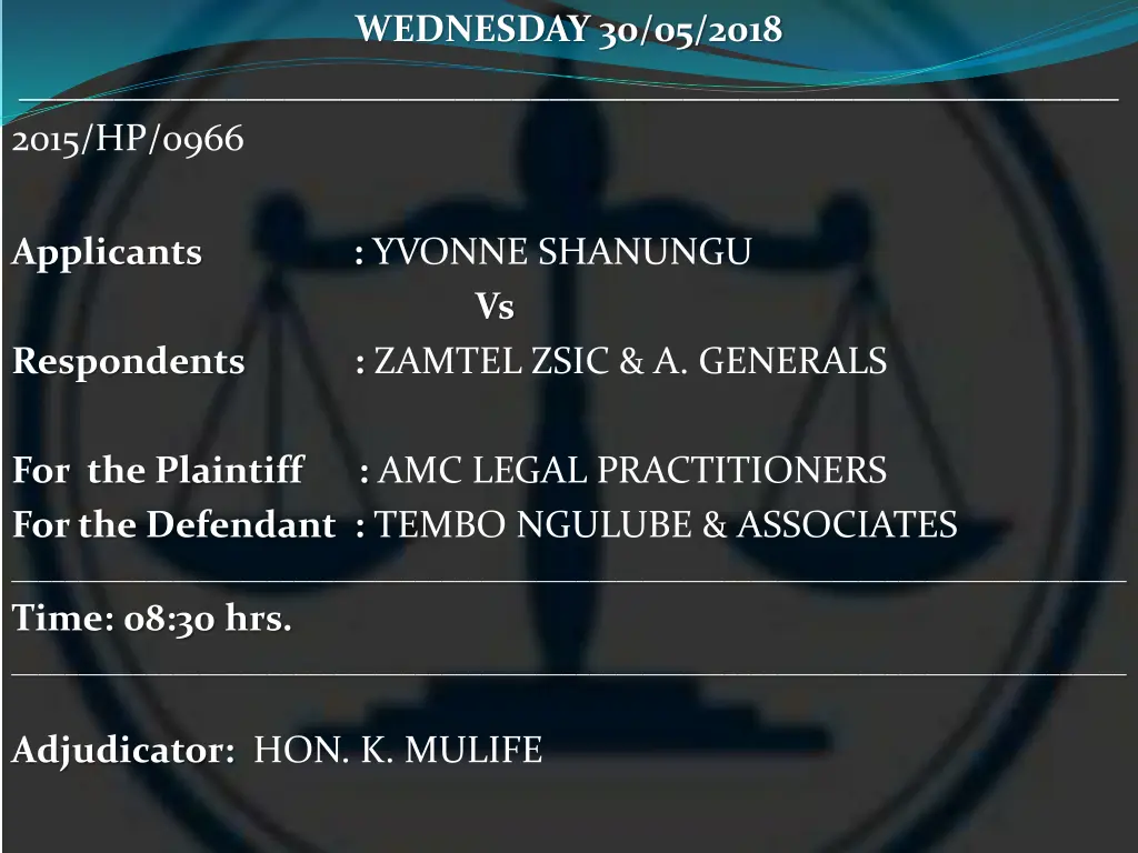 wednesday 30 05 2018 13