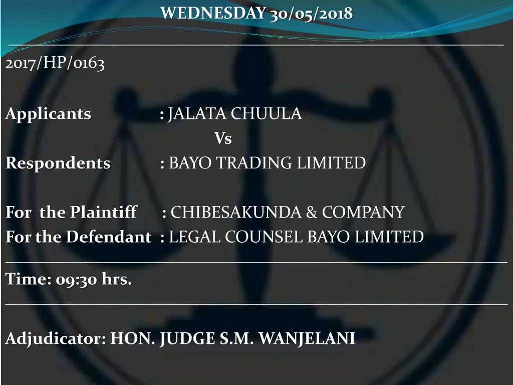 wednesday 30 05 2018 19