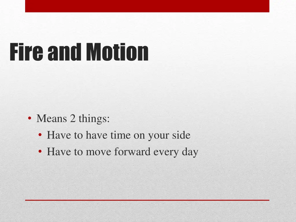 fire and motion