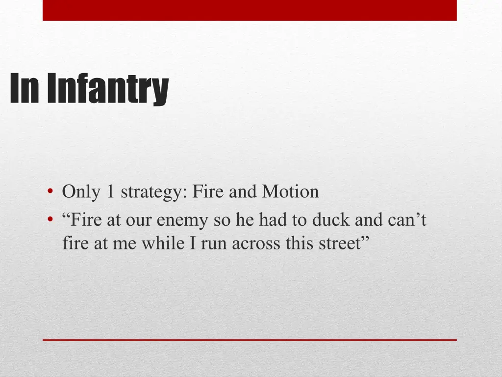 in infantry