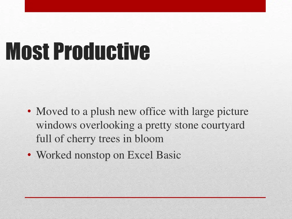 most productive