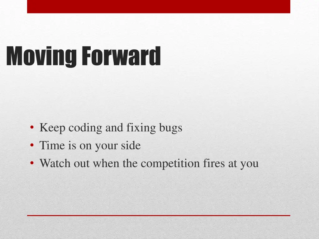 moving forward