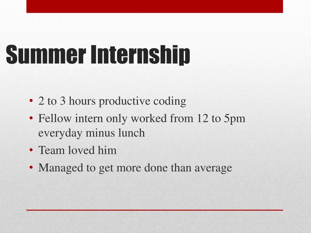 summer internship