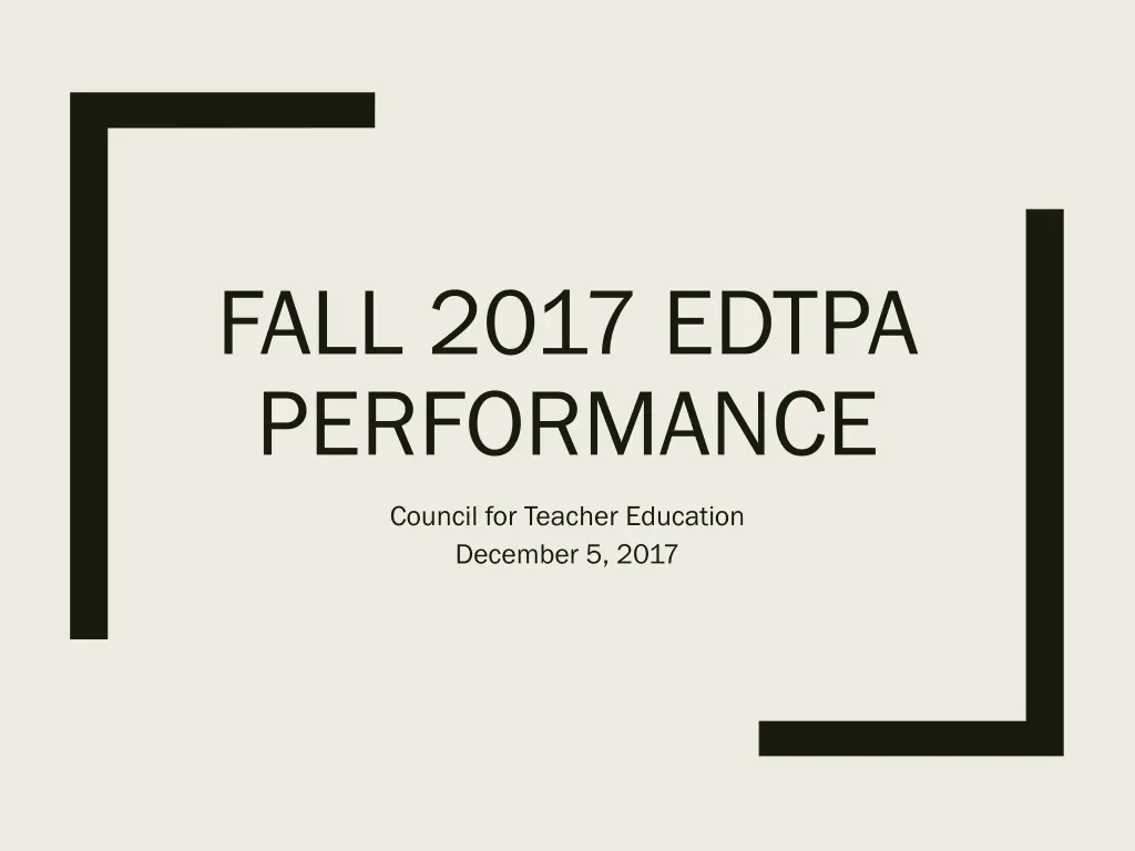 fall 2017 edtpa performance