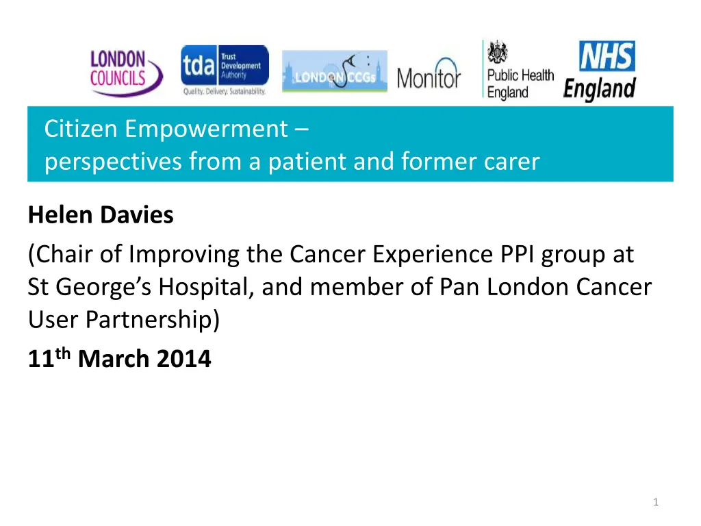 citizen empowerment perspectives from a patient