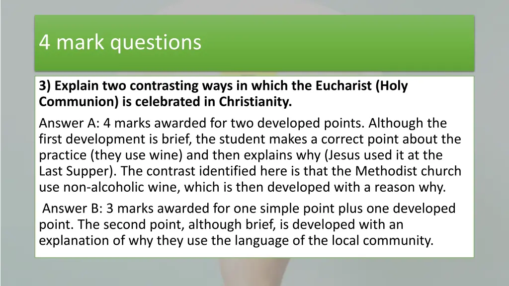 4 mark questions 1