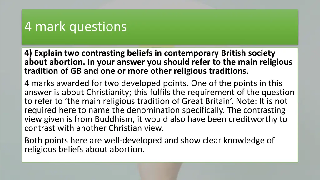 4 mark questions 2