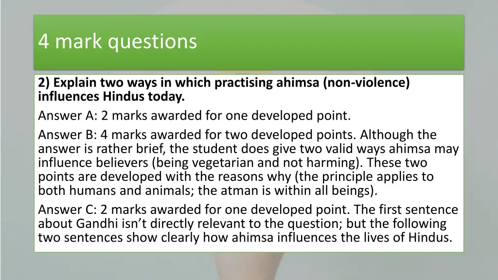 4 mark questions