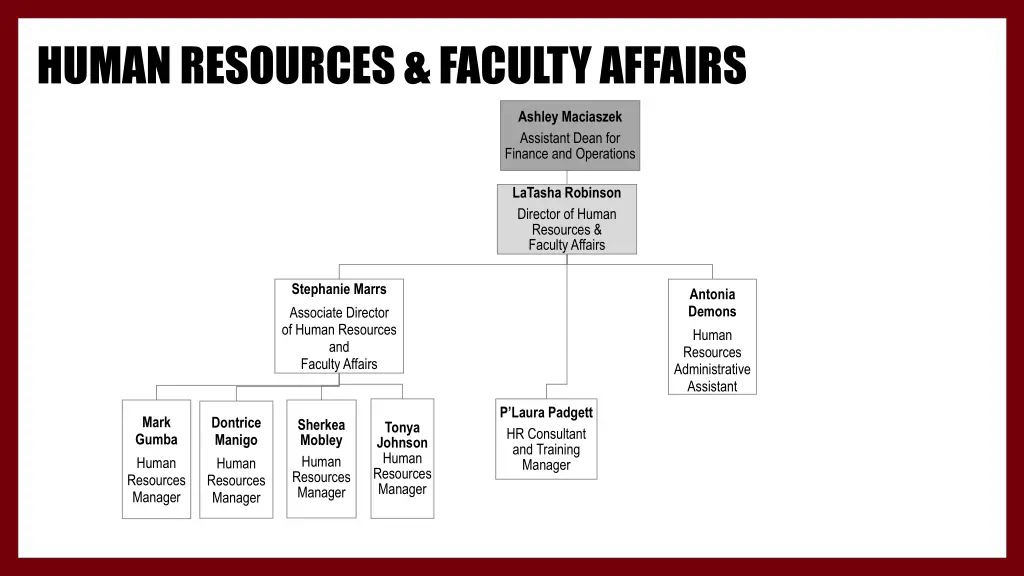 human resources faculty affairs