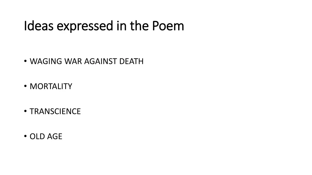 ideas expressed in the poem ideas expressed