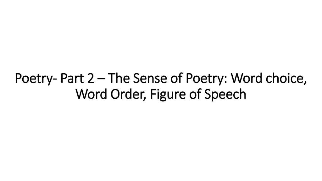 poetry poetry part 2