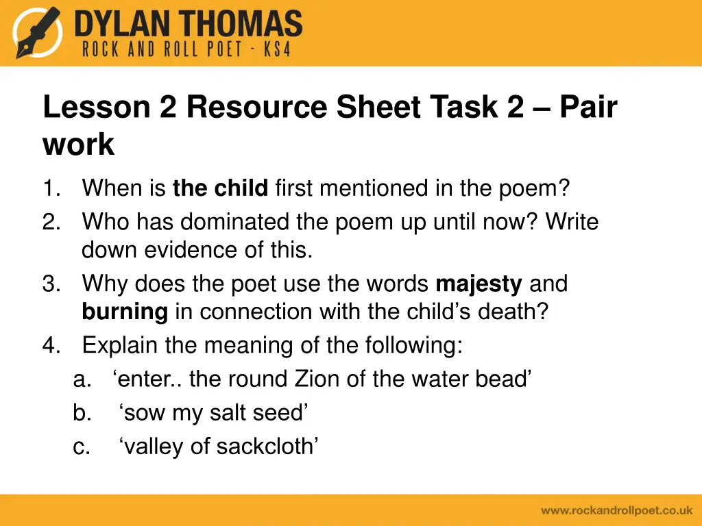 lesson 2 resource sheet task 2 pair work 1 when